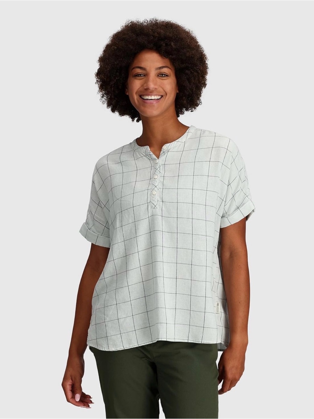 Outdoor Research Aslan Windowpane Hemp Shirt (XS)
